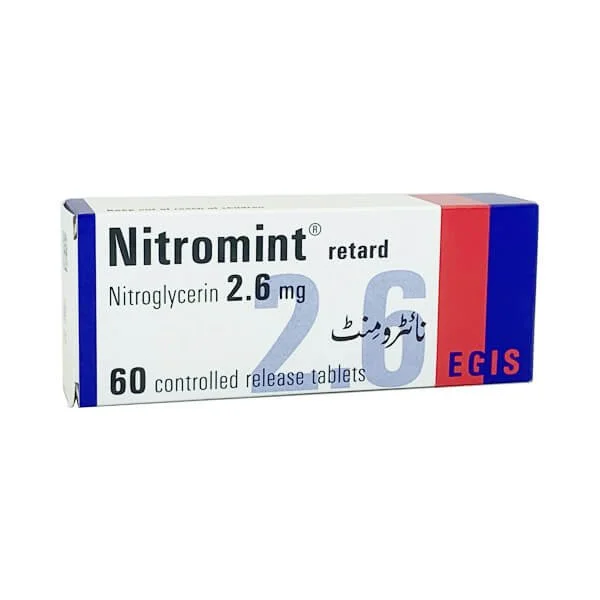 Thuốc điều trị bệnh động mạch vành Nitromint 2.6mg 60 viên