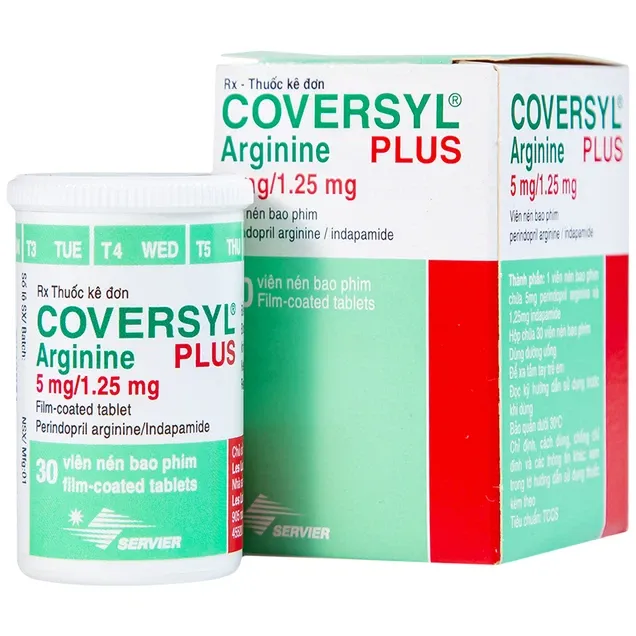 Thuốc Trị Cao Huyết Áp Coversyl Plus 5 mg / 1,25 mg 30 viên