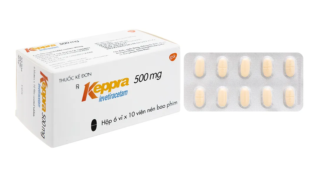 Thuốc chống động kinh Keppra 500mg hộp 50 viên