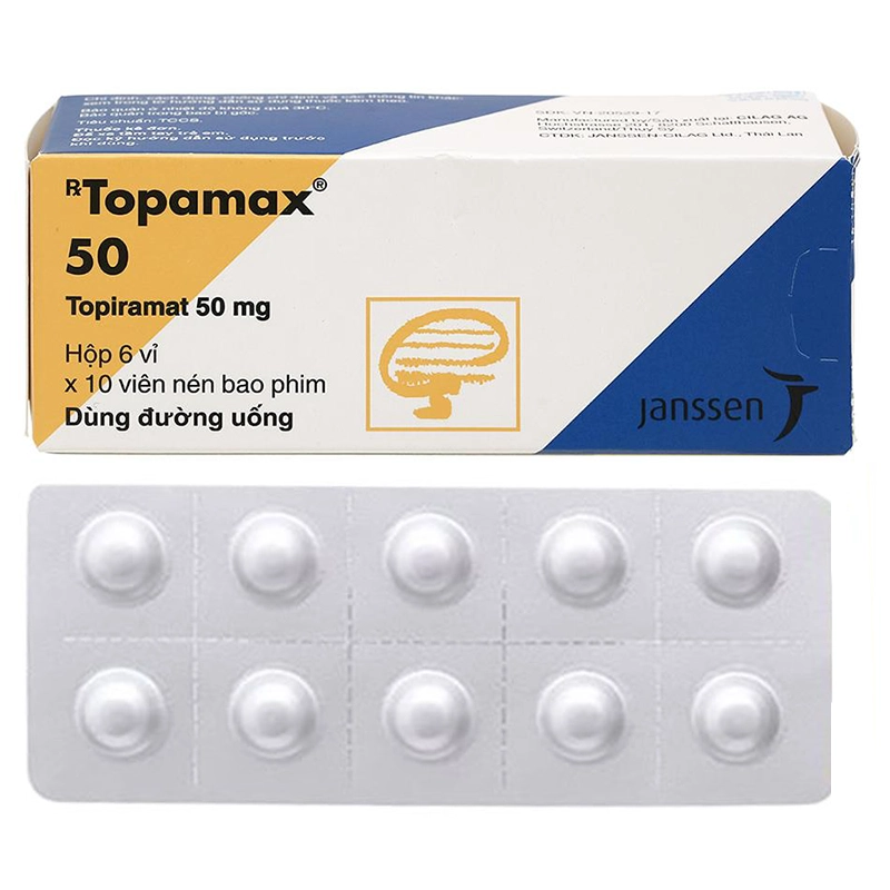 Thuốc chống động kinh Topamax 50mg hộp 60 viên