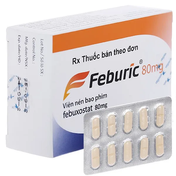 Thuốc điều trị bệnh gút Feburic 80mg 30 viên