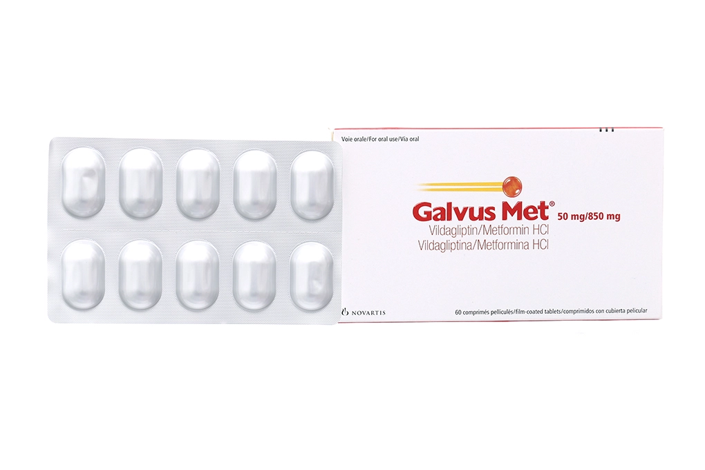 Thuốc điều trị tiểu đường Galvus Met 50mg/1000mg 60 viên
