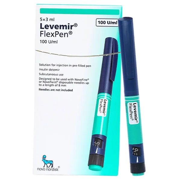 Thuốc điều trị tiểu đường Levemir FlexPen 100U/ml hộp 5 bút