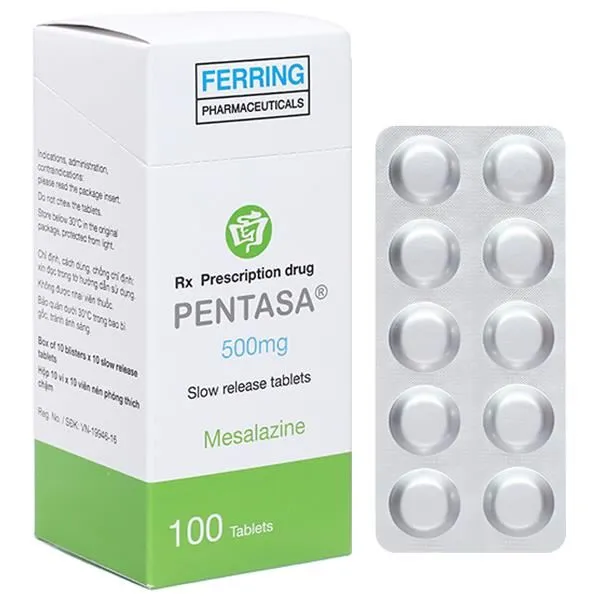 Thuốc điều trị viêm loét đại tràng Pentasa 500mg