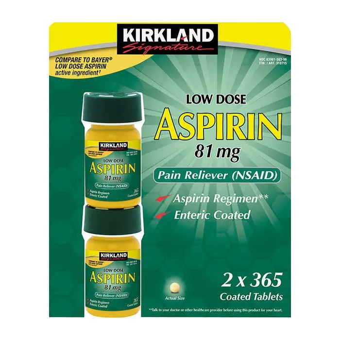 Aspirin 81mg lọ 365 viên 